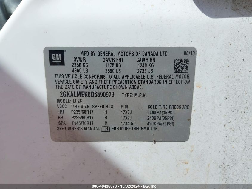 2GKALMEK6D6390973 2013 GMC Terrain Sle-1