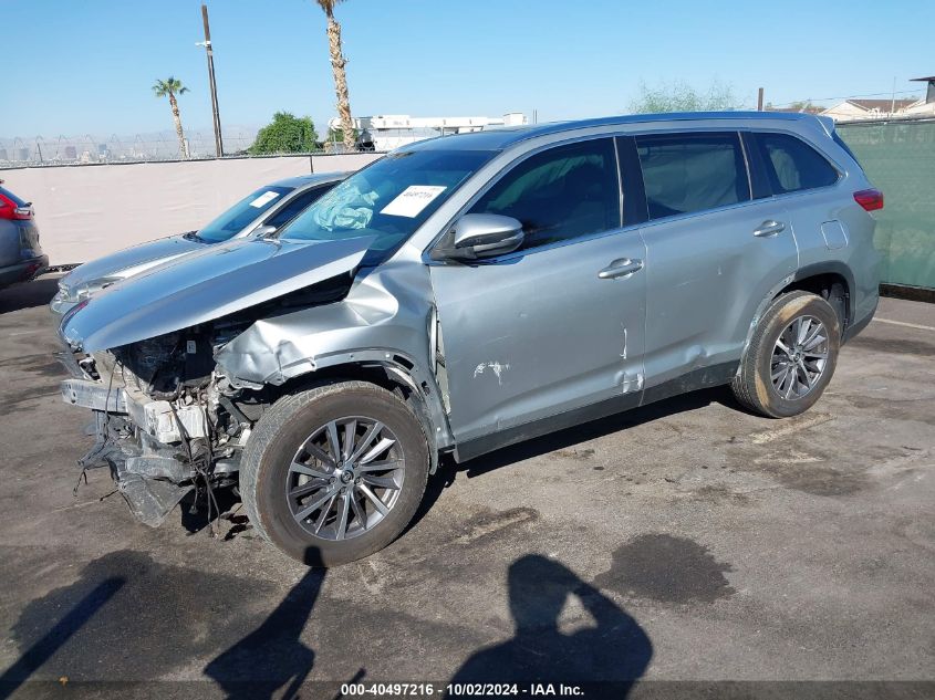 2019 Toyota Highlander Xle VIN: 5TDKZRFHXKS313198 Lot: 40497216