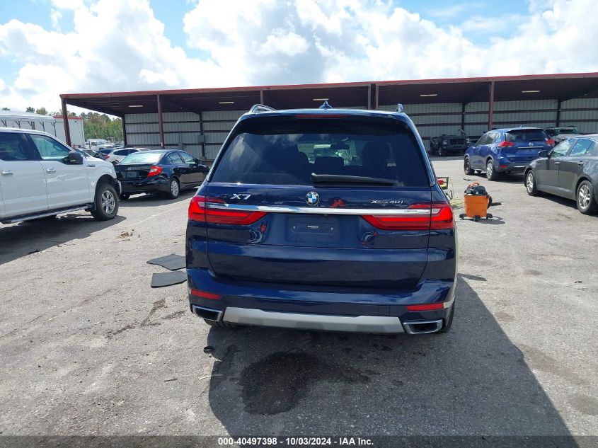 2021 BMW X7 xDrive40I VIN: 5UXCW2C09M9G54582 Lot: 40497398