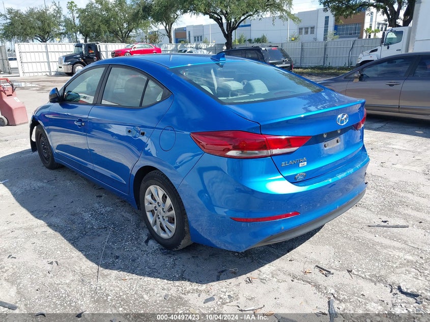 2017 HYUNDAI ELANTRA SE VIN: KMHD74LFXHU095655