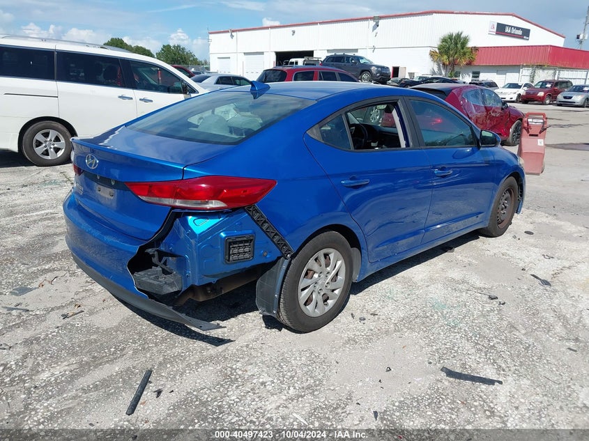2017 HYUNDAI ELANTRA SE VIN: KMHD74LFXHU095655