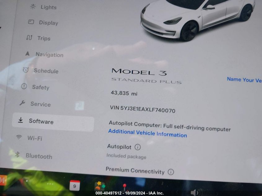 2020 TESLA MODEL 3 STANDARD RANGE PLUS REAR-WHEEL DRIVE/STANDARD RANGE REAR-WHEEL DRIVE - 5YJ3E1EAXLF740070