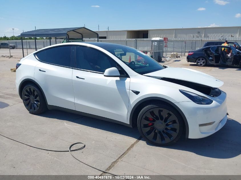 2022 Tesla Model Y Performance Dual Motor All-Wheel Drive VIN: 7SAYGDEFXNF518101 Lot: 40497678