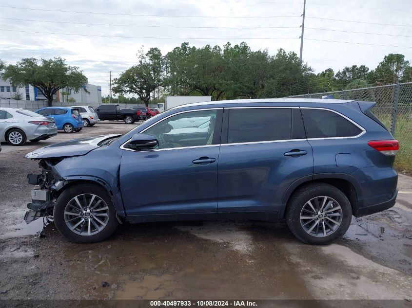 5TDKZRFH2KS304821 2019 Toyota Highlander Se/Xle