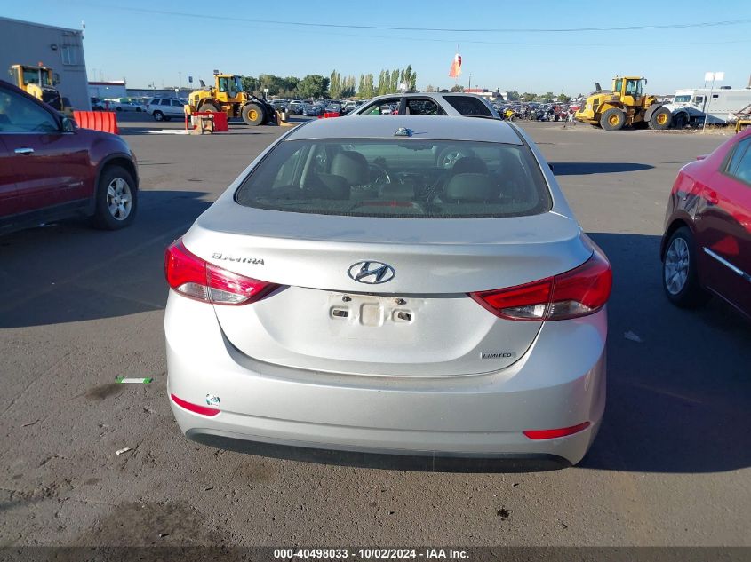 2015 Hyundai Elantra Limited VIN: 5NPDH4AE2FH602907 Lot: 40498033