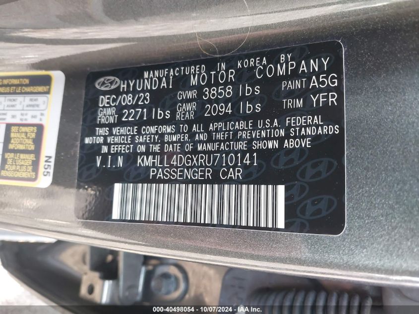 KMHLL4DGXRU710141 2024 Hyundai Elantra Se