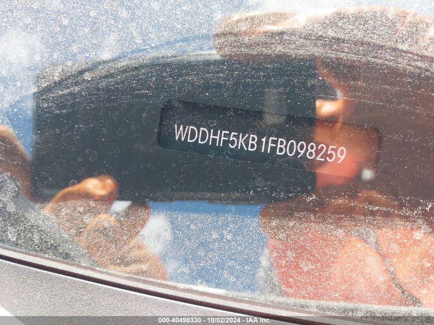 WDDHF5KB1FB098259 2015 Mercedes-Benz E 350