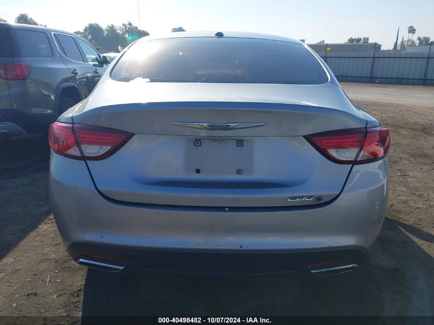 2015 Chrysler 200 S VIN: 1C3CCCBBXFN522106 Lot: 40498482