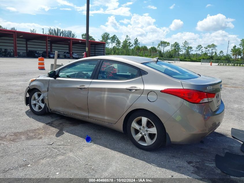 2013 Hyundai Elantra Gls VIN: 5NPDH4AE8DH392763 Lot: 40498578