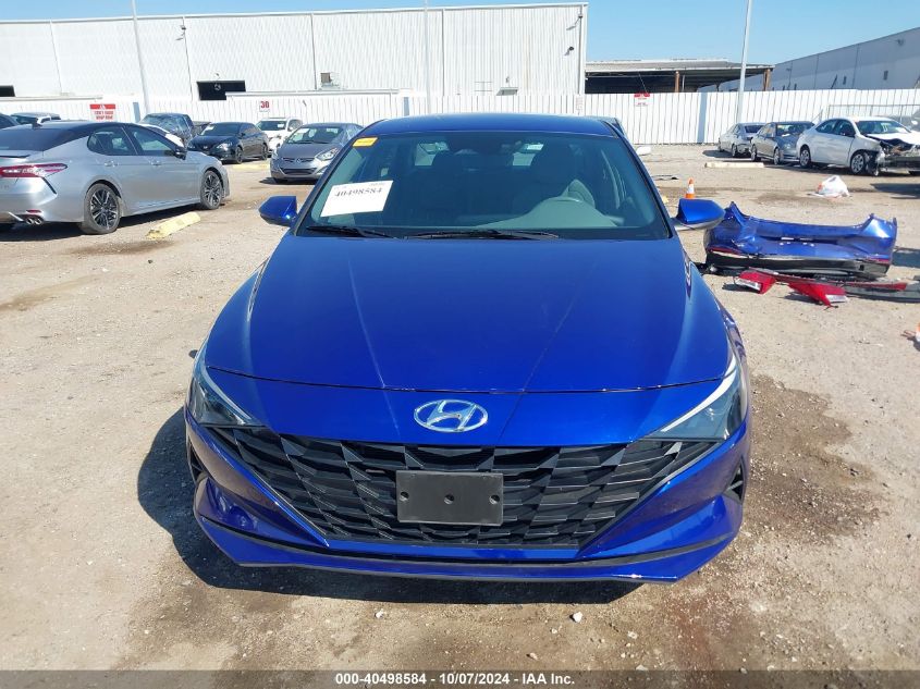 KMHLM4AJ6PU050884 2023 Hyundai Elantra Hybrid Blue