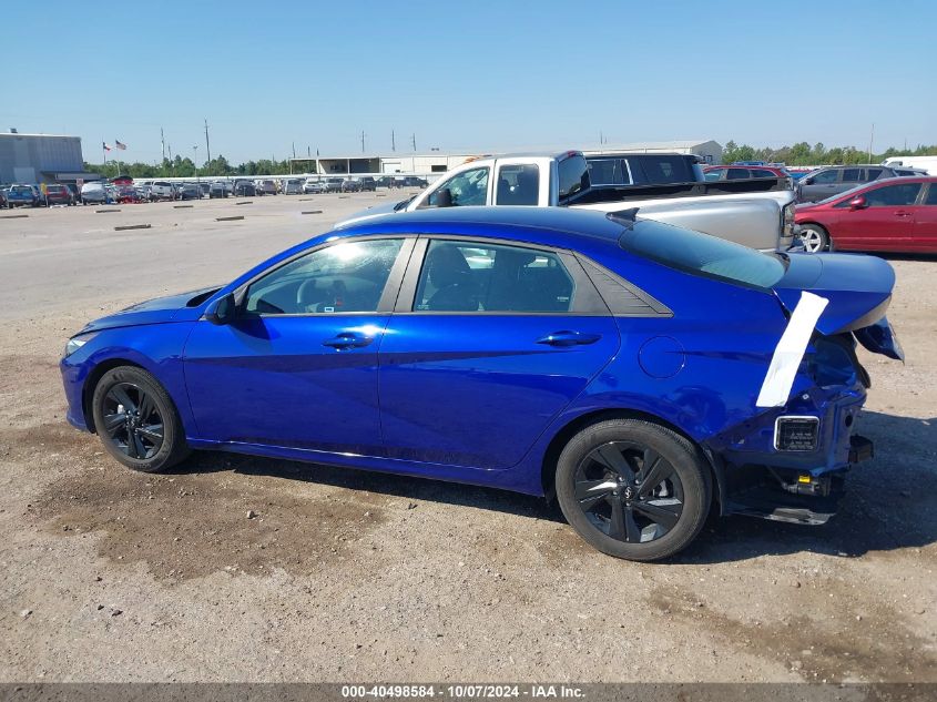 KMHLM4AJ6PU050884 2023 Hyundai Elantra Hybrid Blue