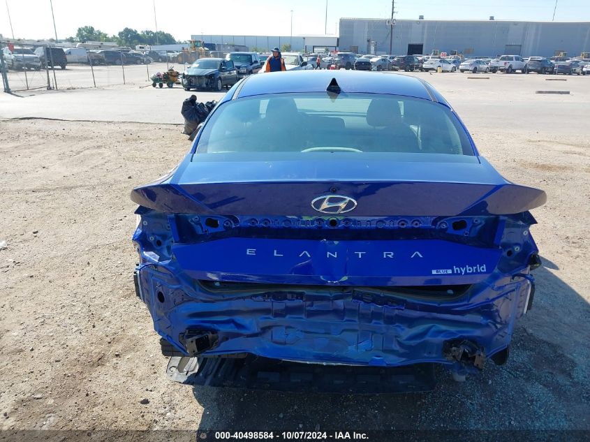 KMHLM4AJ6PU050884 2023 Hyundai Elantra Hybrid Blue