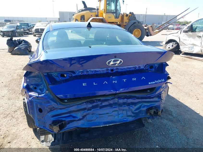 KMHLM4AJ6PU050884 2023 Hyundai Elantra Hybrid Blue