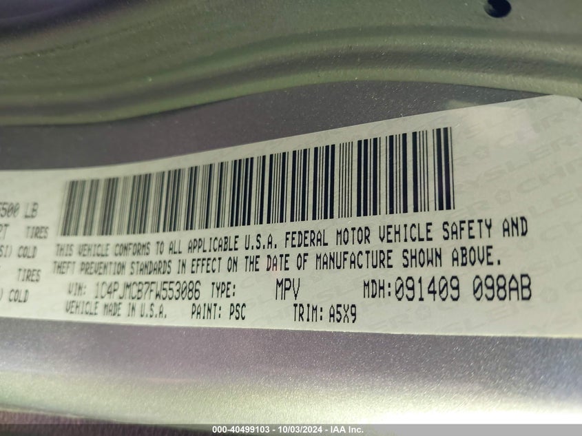 1C4PJMCB7FW553086 2015 Jeep Cherokee Latitude