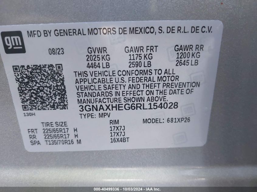 3GNAXHEG6RL154028 2024 Chevrolet Equinox Fwd Ls