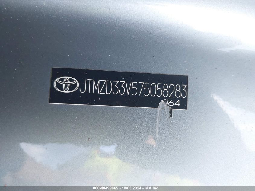 JTMZD33V575058283 2007 Toyota Rav4