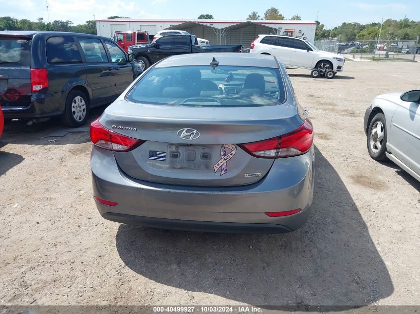 2016 Hyundai Elantra Limited VIN: KMHDH4AE3GU602370 Lot: 40499927