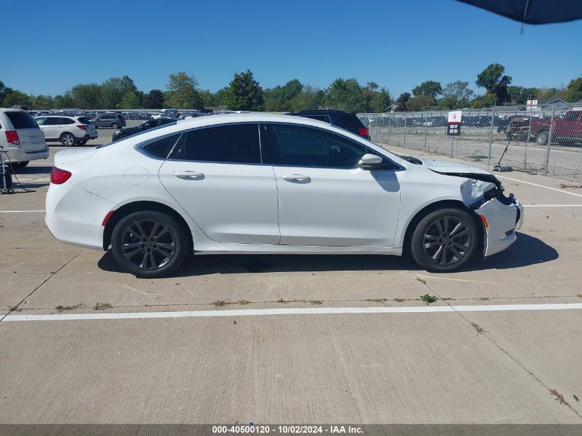 2015 Chrysler 200 Limited VIN: 1C3CCCABXFN611496 Lot: 40500120