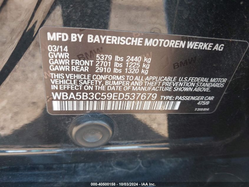 WBA5B3C59ED537679 2014 BMW 535I xDrive