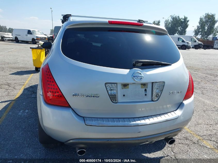 JN8AZ08WX7W605027 2007 Nissan Murano Se