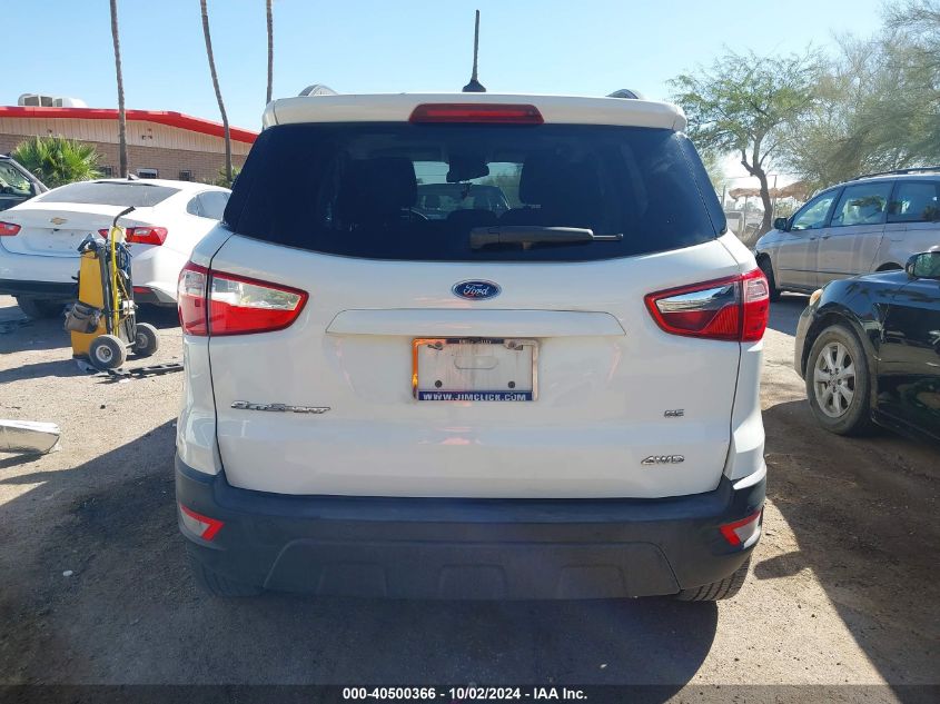 2022 Ford Ecosport Se VIN: MAJ6S3GLXNC470067 Lot: 40500366