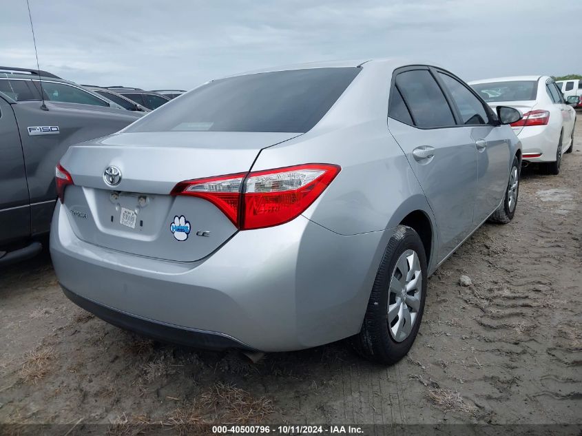 2016 TOYOTA COROLLA LE - 5YFBURHE9GP548869