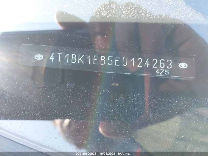 4T1BK1EB5EU124263 2014 Toyota Avalon