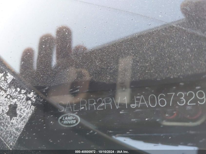VIN SALRR2RV1JA067329 2018 LAND ROVER DISCOVERY HSE
