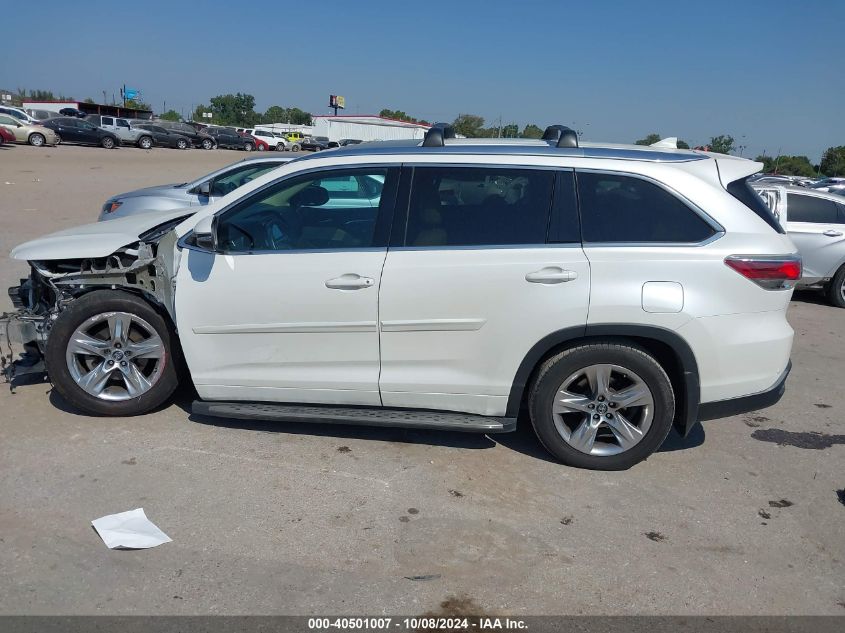 5TDYKRFH2GS183956 2016 Toyota Highlander Limited V6