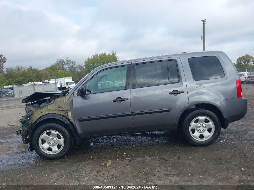 2015 Honda Pilot Lx VIN: 5FNYF4H22FB013261 Lot: 40501121