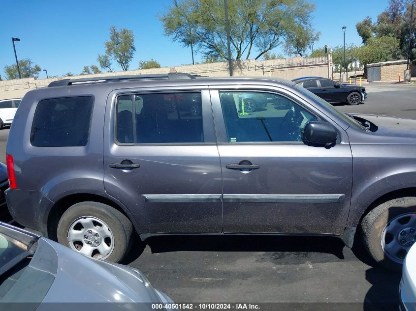 2015 Honda Pilot Lx VIN: 5FNYF3H2XFB029623 Lot: 40501542