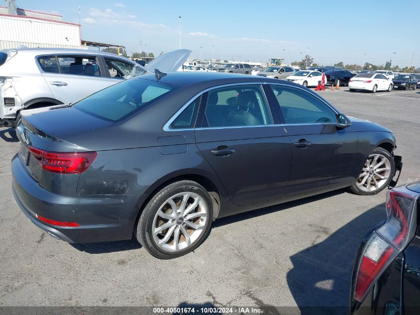 2019 Audi A4 40 Premium/40 Titanium Premium VIN: WAUGMAF42KN004394 Lot: 40501674