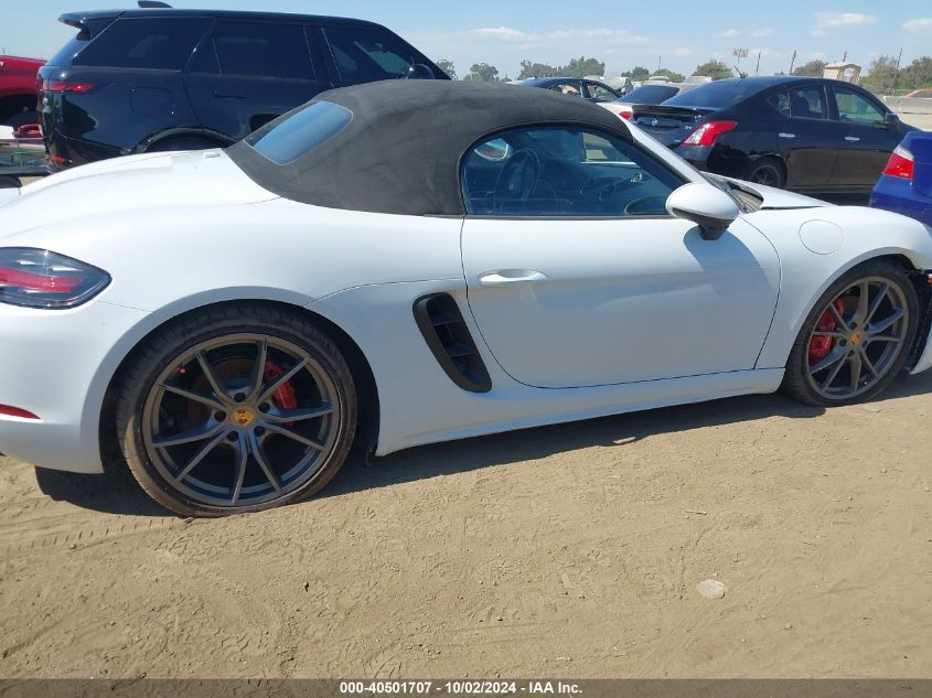 2019 Porsche 718 Boxster S VIN: WP0CB2A81KS228734 Lot: 40501707