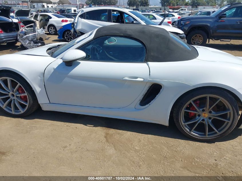 2019 Porsche 718 Boxster S VIN: WP0CB2A81KS228734 Lot: 40501707