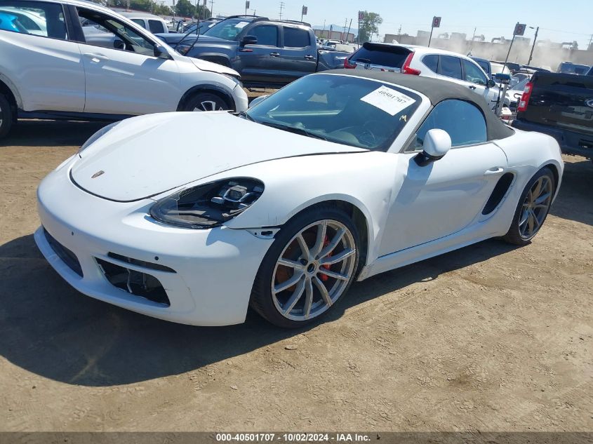 Vin: wp0cb2a81ks228734, lot: 40990409, porsche 718 boxster s 20192