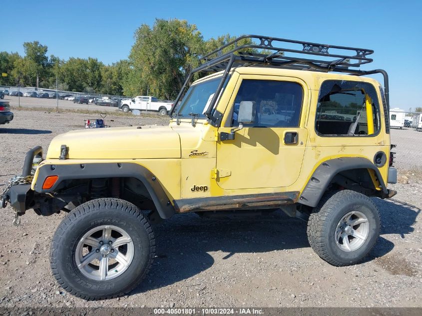 1999 Jeep Wrangler Sport VIN: 1J4FY19S6XP445237 Lot: 40501801