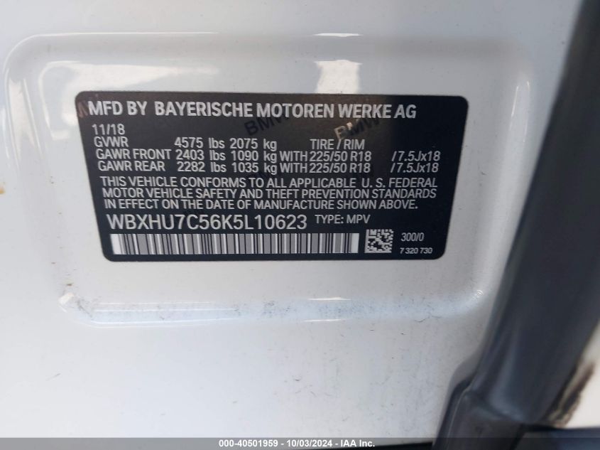 WBXHU7C56K5L10623 2019 BMW X1 Sdrive28I