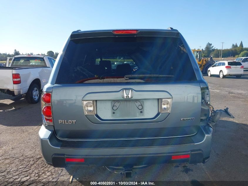 2006 Honda Pilot Ex-L VIN: 2HKYF18596H561588 Lot: 40502031