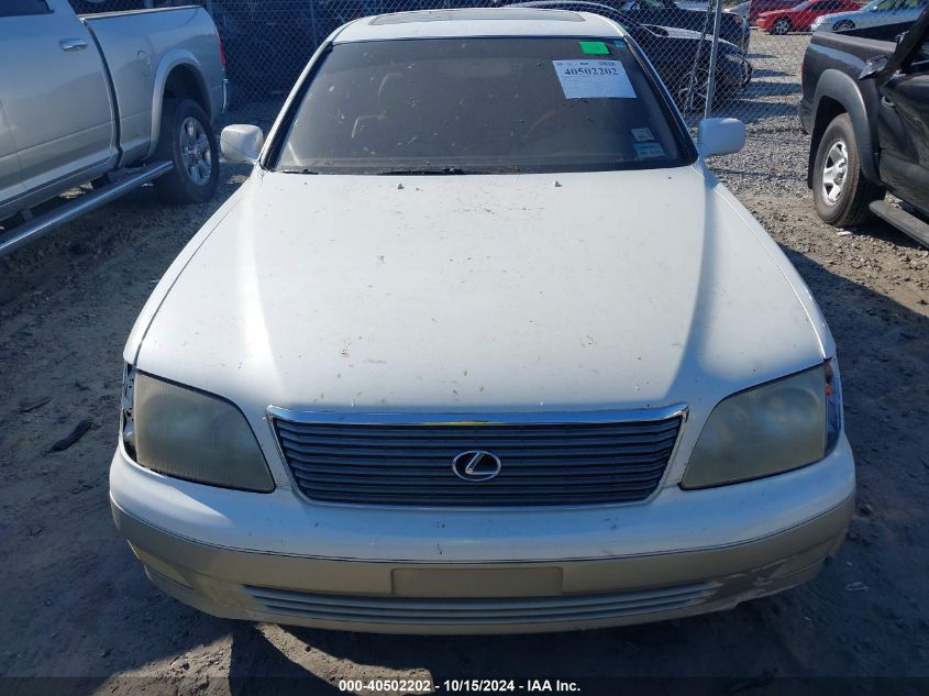 1999 Lexus Ls 400 VIN: JT8BH28F4X0162163 Lot: 40502202