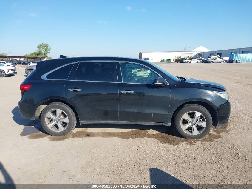 2015 Acura Mdx VIN: 5FRYD3H2XFB009473 Lot: 40502583