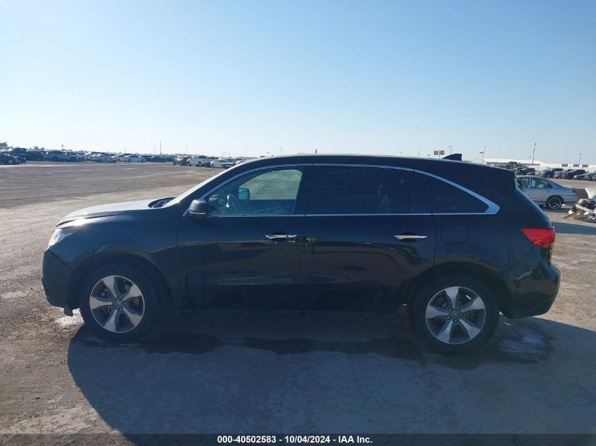 2015 Acura Mdx VIN: 5FRYD3H2XFB009473 Lot: 40502583