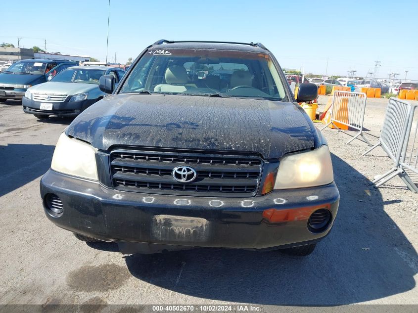 2003 Toyota Highlander V6 VIN: JTEGF21A330099994 Lot: 40502670