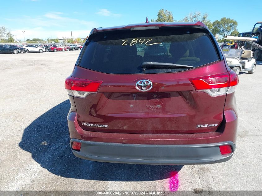 5TDJZRFH4JS841426 2018 Toyota Highlander Xle