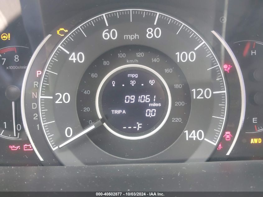 2012 Honda Cr-V Ex-L VIN: 5J6RM4H73CL080329 Lot: 40502877