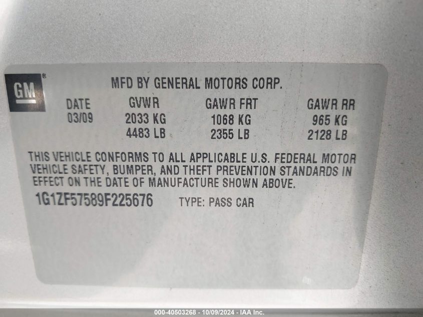 1G1ZF57589F225676 2009 Chevrolet Malibu Hybrid