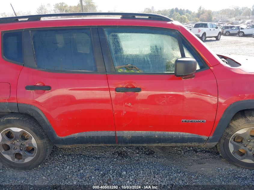 2018 Jeep Renegade Sport 4X4 VIN: ZACCJBABXJPG89952 Lot: 40503280