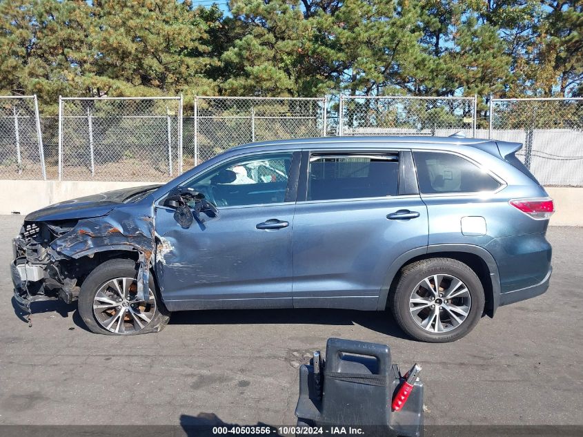 5TDJKRFH3GS248346 2016 Toyota Highlander Xle V6