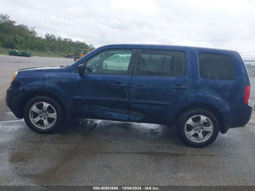 2014 Honda Pilot Ex-L VIN: 5FNYF3H55EB022393 Lot: 40503686