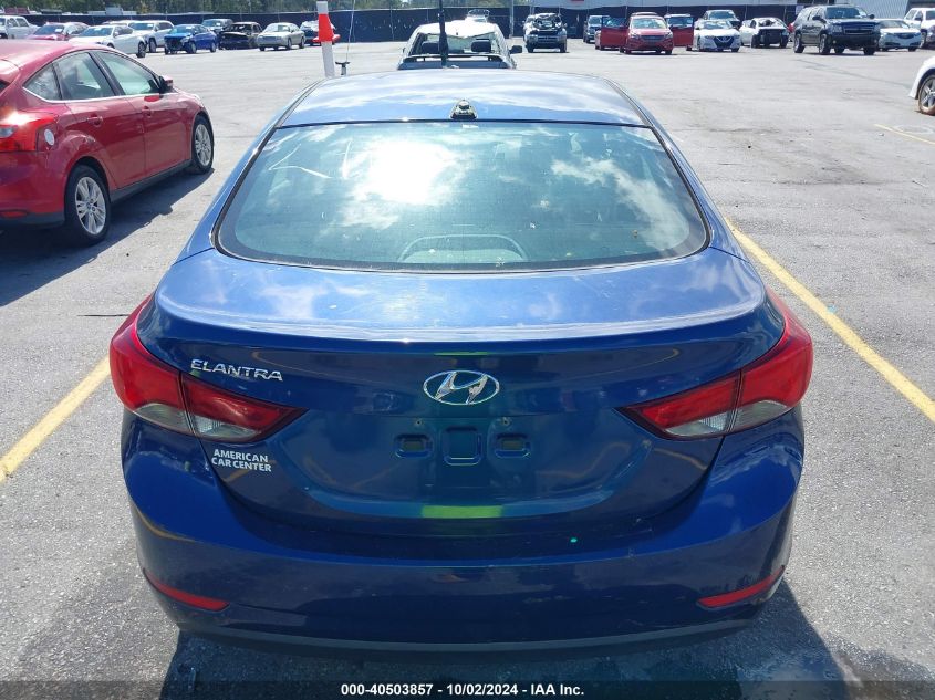 2016 Hyundai Elantra Se VIN: 5NPDH4AE2GH654331 Lot: 40503857