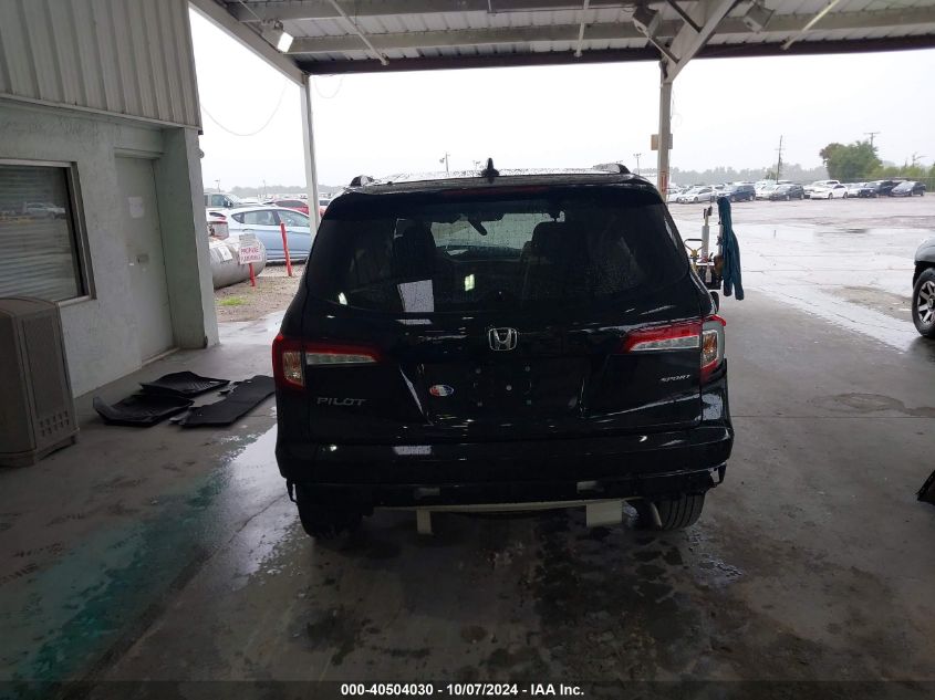 2022 Honda Pilot Sport VIN: 5FNYF5H38NB007283 Lot: 40504030